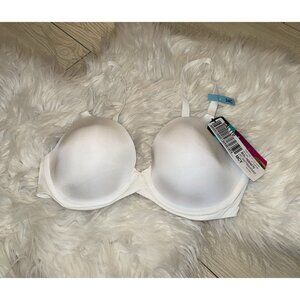 Maidenform One Fab Fit Demi Bra Lined Underwire DM7543 Womens 34C White New